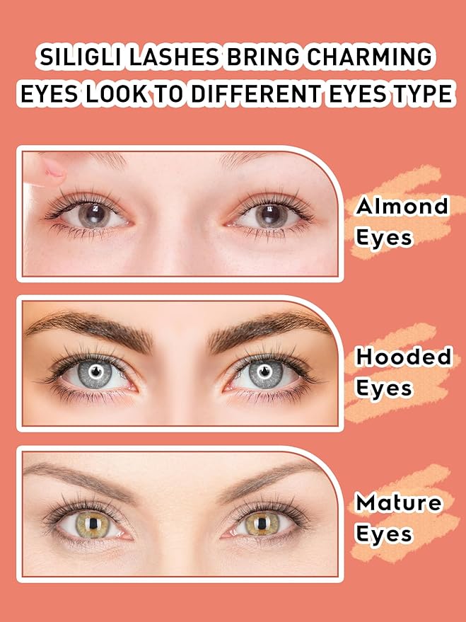Lashes Wispy False Eyelashes Natural Look 10mm Short Lashes with Thin Band Siligli Fake Eyelashes 3D Volume Lashes Natural Short Eyelashes 7 Pair