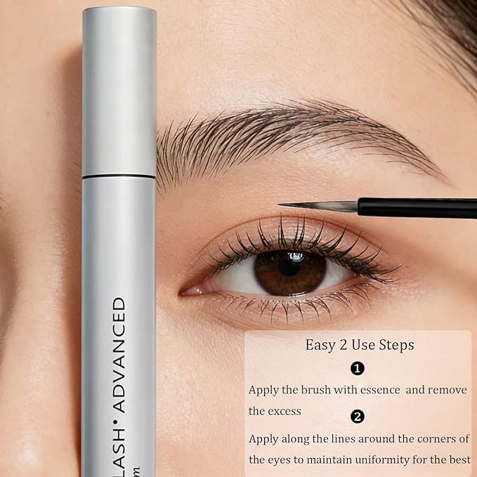 Re Eyelash & Eyebrow Growth Serum - Premium Enhancement Essence, Boosts Lash Length, Thickness & Fullness | Daily Mild Formula, Non-Irritating to Skin - 3.5ml