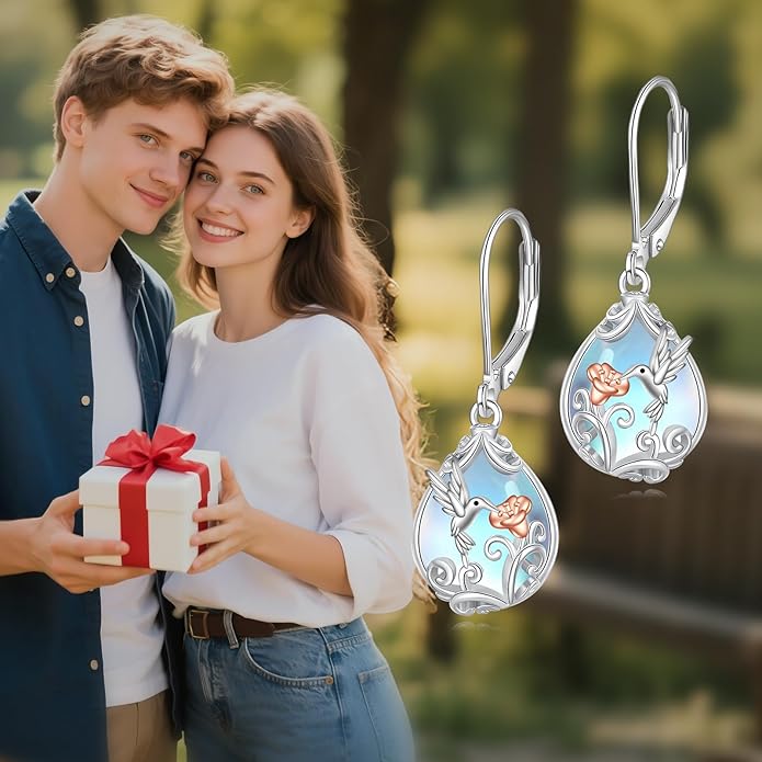 POPLYKE Celtic Filigree Teardrop Drop Dangle Earrings Sterling Silver Leverback Earrings Jewelry for Women