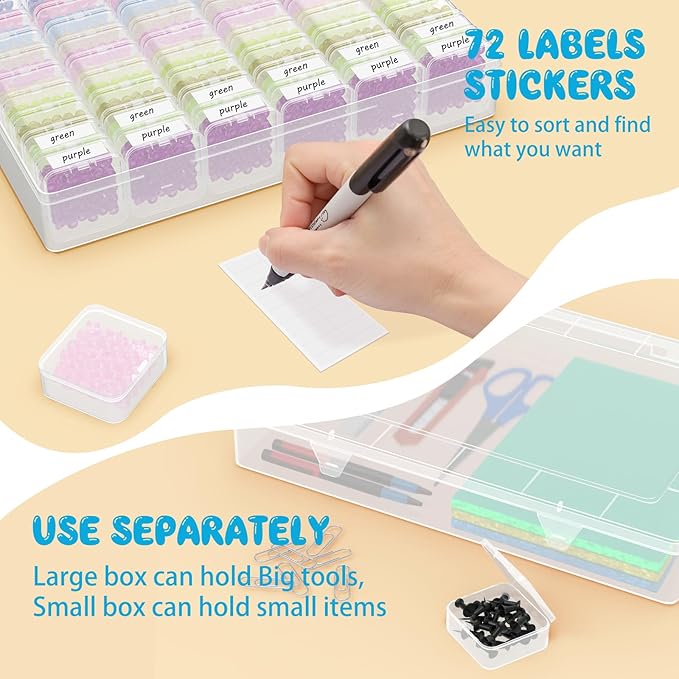 Bead Organizer, 183PCS Small Plastic Bead Organizers and Storage Boxes for Bracelet Making