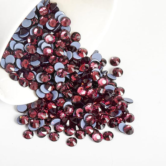 Beadsland Hotfix Rhinestones, 288pcs Crystal Rhinestones for Crafts Clothes DIY Decoration, Amethyst, SS34, 7.0-7.3mm