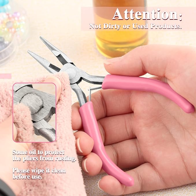 5-Inch Long Nose Pliers with Wire Cutter, Ideal for Jewelry Making, Electrical Work, and More. Durable Carbon Steel Construction, PVC Handle. 4.6 x 3.1 x 0.4" (116 x 78 x 9 mm).