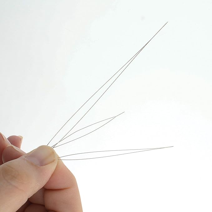 The Beadsmith Big Eye Beading Needles, Assortment Pack, 6 per Card, Sharp Points, Use for General Sewing, Weaving and Embroidery, Very Easy to Thread