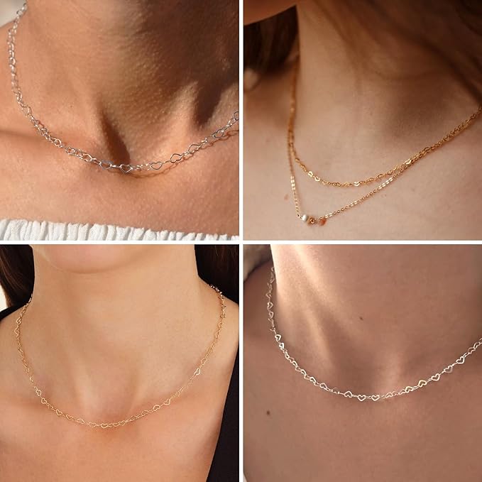 16.5FT Gold Heart Chains Roll, 2.5mm 18K Gold PVD Plated Stainless Steel Heart Link Chain Spool Bulk for Jewelry Making Necklace Bracelet