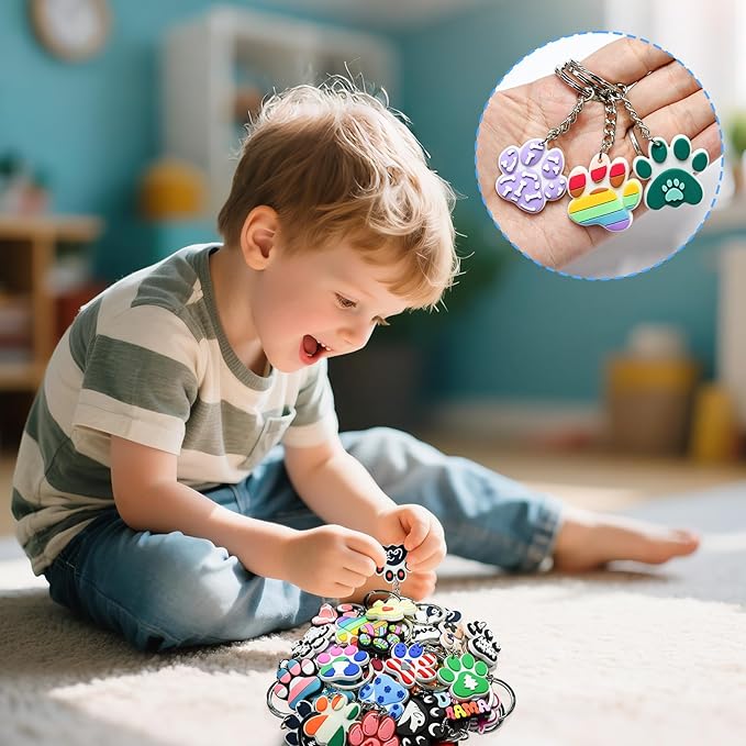 Keychains Bulk DIY Cute Keychain Charms Backpack Charms for Girls Backpack Keychains PVC Key Ring Party gifts