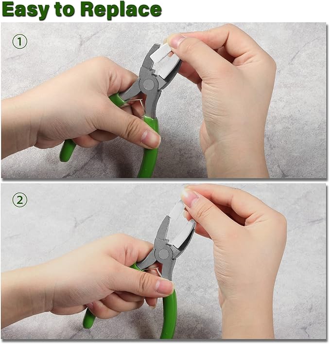 SPEEDWOX 5-Inch Flat Nose Plier Nylon Jaw Pliers For Jewelry Making Smooth Jaw Pliers Nylon Plier Non Marring Plyer for Wire Bending Twisting Shaping Straightening Plyers Jewelry Making Tool