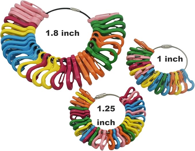 Mini Carabiner Clips with Metal Spring Wiregate Hook and Little Eye Hole for Keychain Backpack Clasps
