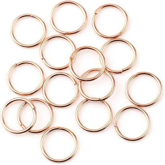 200 Pieces - 3mm Jump Rings Rose Gold Tone - 24 Gauge