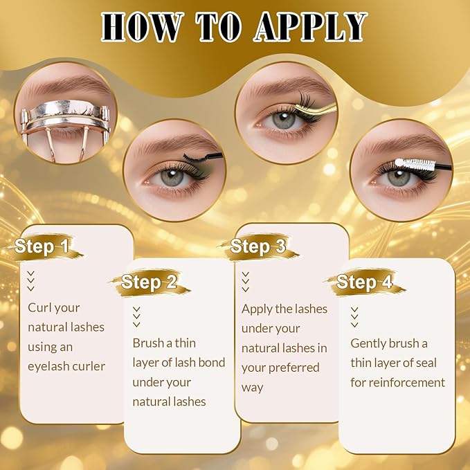 FEEGO Charming Kits 30D+40D D Fluffy Eyelash Extensions Kit, 280pcs Lash Clusters Wispy 9-16mm Applicator for Beginners, Individual Lashes, Lash Bond, Seal Glue, Remover (3040D Charming Kit)