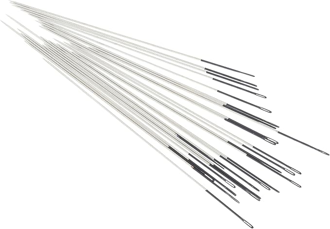 The Beadsmith ColorEYES Beading Needles, Size 10, 1 Pack (25 Needles), Black Colored Tip for Easy Identification of Size, Use for Loom Weaving Bead Work, Off-Loom Stitch & Jewelry Making w/Seed Beads