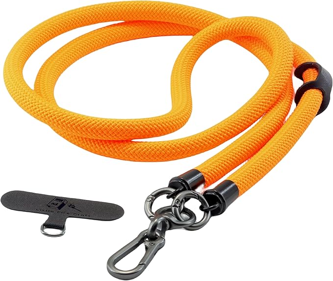 Cell Phone Lanyard Crossbody Rope Around the Neck Wrist Strap for Most Smartphone Case Headset Keychain Offices ID - Orange