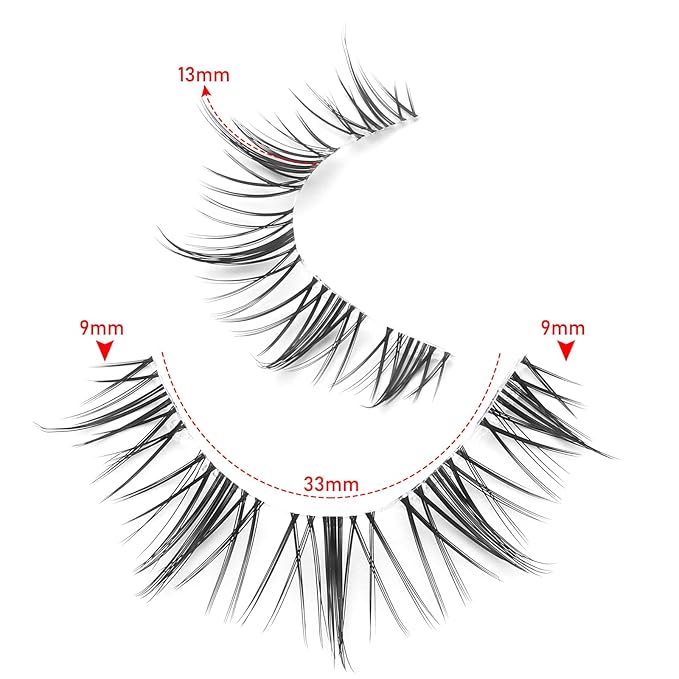 outopen Manga Lashes Natural Look Wispy Fluffy Asian Cosplay Eyelashes Spiky Japanese Anime Lashes 3D Short Fake Eyelash 10 Pairs Pack (A-Y40 | 9-13MM)