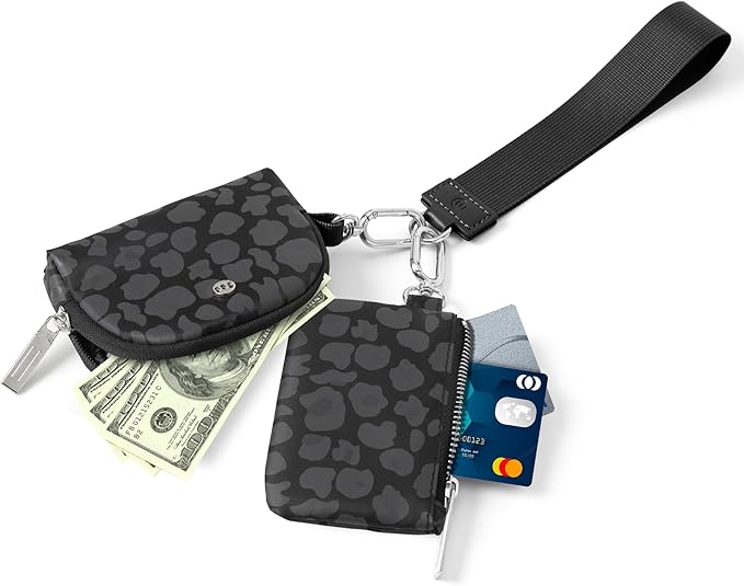 Mum's Memory Mini Zip Around Wristlet Wallet for Women Dual Pouch Wristlet Portable Wallet Coin Purse Mini Women Coin Pocket