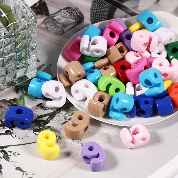40 PCS Number Beads 3D Focal Bead Acrylic Loose for Jewelry Making Bracelet Necklaces Keychain Phone Bag Chain Key Chains (Mixed Color 9)