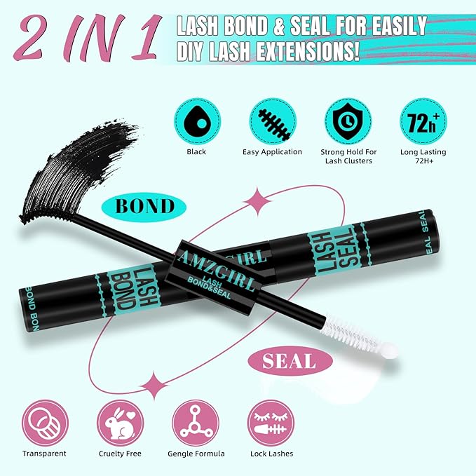 Brown Lash Clusters Kit 320Pcs 80D DIY Individual Lashes Extension Kit Lash Bond and Seal Lash Remover for Eyelashes Extensions Lash Applicator Tool for False Eyelash Cluster Kit at Home(D-Mix10-16mm)