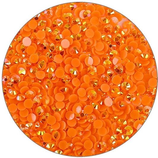 1500 Pieces SS16 4mm Flatback Rhinestones Clear Glasses Round Gems AB Crystals for Nail Art DIY Crafts Clothes Glitter Stones （Orange）