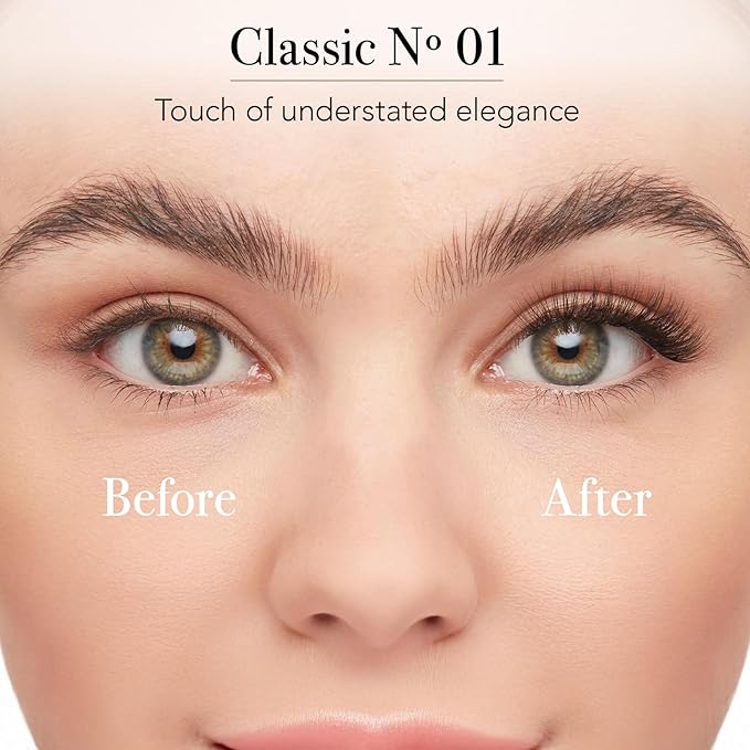 Pro Lash ProWear Professionally Styled Lash Clusters - Easiest to Apply Eyelash Cluster - 10 Day Eyelashes - Waterproof Lashes Clusters - Single Set - Classic No. 01 - Cocoa
