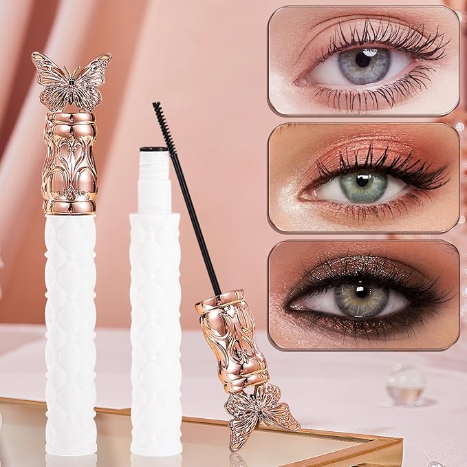 Filterseed Mascara - Fine Brush Black Mascara, Waterproof, Smudge-Proof, Clump-Proof, For Tiny and Lower Eyelashes (1PC)