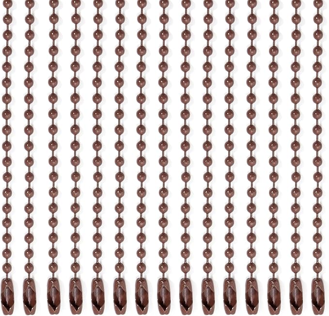 Lemonkey 20Pcs Ball Beads Chains Bulk,Coffee Keychains Rings Metal Chains,4 Inch Dog Tag Metal Small Chains with Connectors for Hanging Decoration