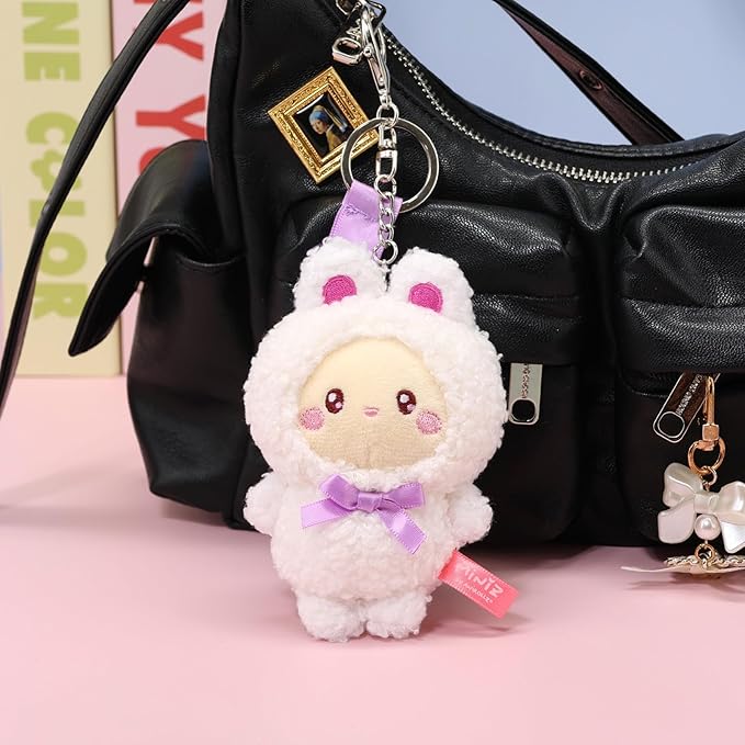 Anirollz Miniz Plush Charm Cute Stuffed Animal Keychain Kawaii Mini Bag Accessory Collectible Pocket Toy for Kids & Adults