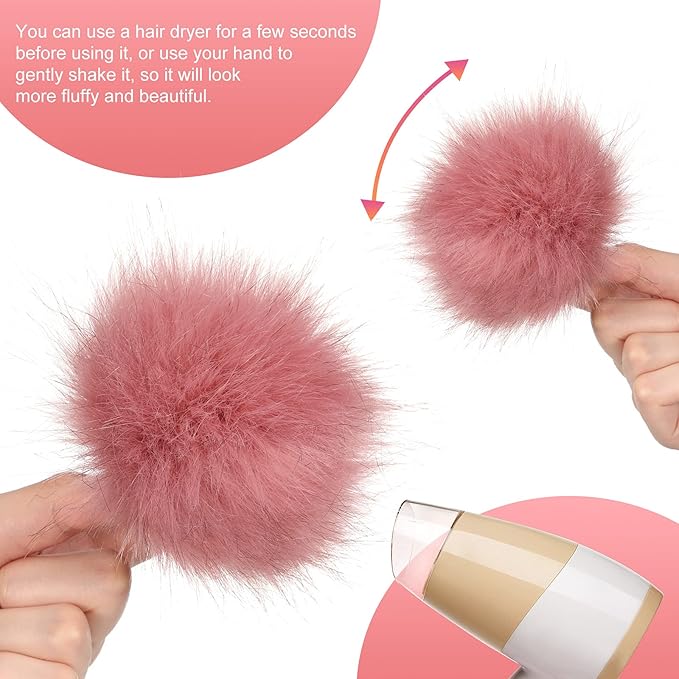 Tatuo 16 Pcs Faux Fur Pom Poms for Hat 4 Inches Large Fluffy Pom Balls for Crafts Knitting Beanies Shoes Scarves Bag Pompoms Keychain Charms Winter DIY Accessories (Multicolor)