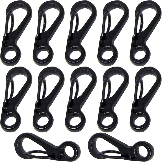 Mini Carabiner Clips with Metal Spring Wiregate Hook and Little Eye Hole for Keychain Backpack Clasps