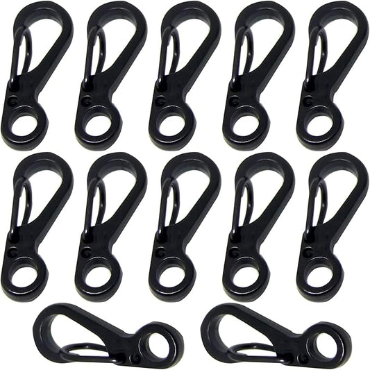 Mini Carabiner Clips with Metal Spring Wiregate Hook and Little Eye Hole for Keychain Backpack Clasps