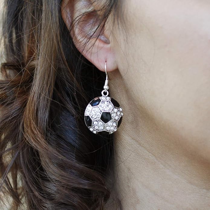 Inspired Silver - Silver Customized Charm French Hook Drop Earrings with Cubic Zirconia Jewelry