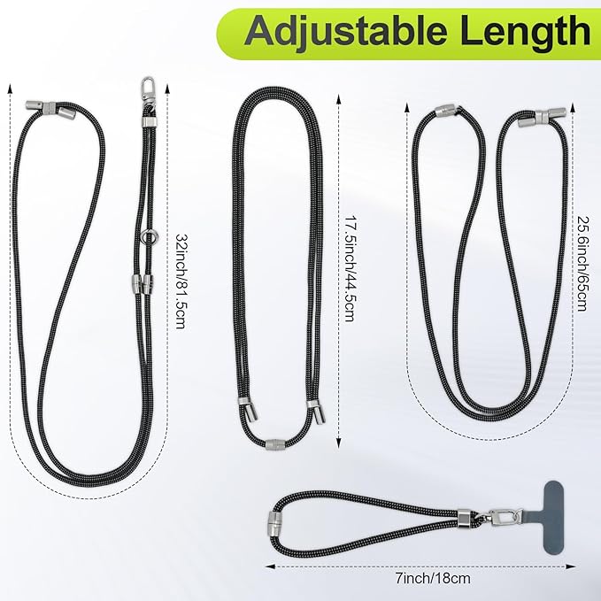 Phone Lanyard & Phone Wrist Strap, 3 in 1 Adjustable Anti Theft Phone Strap for Travel Hiking Cycling Climbing