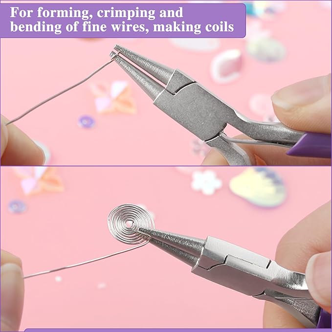 3 Inches Mini Round Nose Pliers Wire Looping Pliers Micro Round Pliers With Spring Mini Jewelry Pliers Jewelry Making Tools For Jewelry Repair Wire Wrapping Beading Wire Cutting