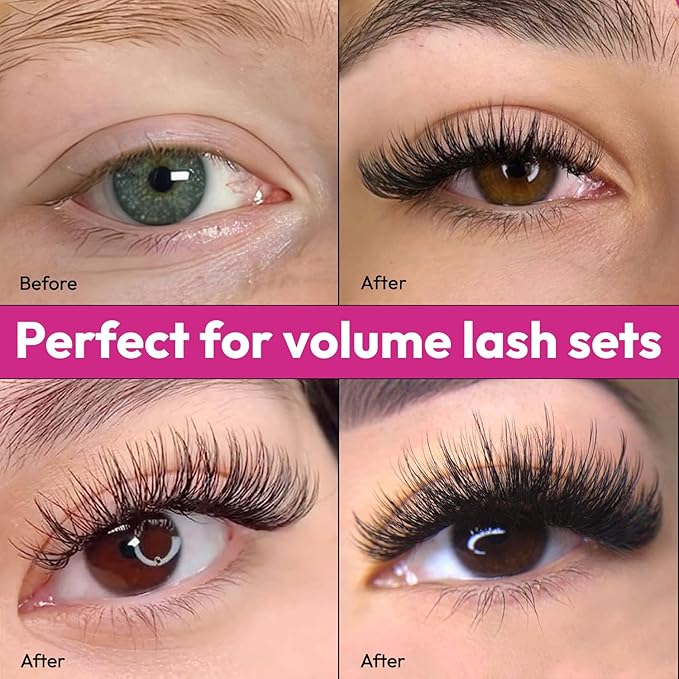 Eyesy Lash 600 Easy Promade Fans - 5D 0.07 Curl D Mixed Lengths 8-16mm - Ultra Speed 20 Lines Eyelash Trays Volume Premade Lash Fans Handmade Pre Made Eyelash Extensions Fluffy Soft Pointy Base