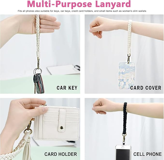 4 PCS Charm Cell Phone Wrist Strap Lanyard with Tether Tabs,Anti LossTheft,Unisex for Gym Travel