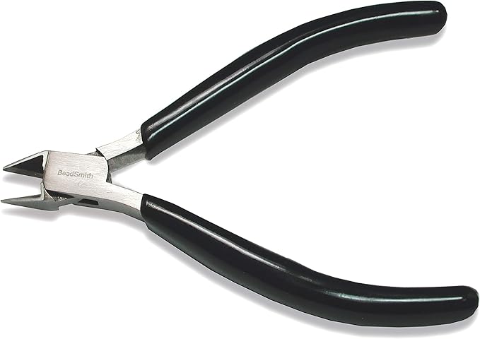 The Beadsmith Side Cutter – Extra Fine Tips – 4.5 inches (114mm) – PVC Grip Handle with Double Leaf Springs – Jewelry Making Tool for Creating Bracelets, Earrings and Necklaces