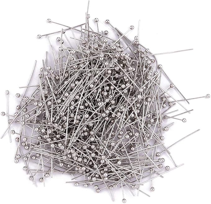 Ball Head pins Platinum for DIY Jewelry Making 20mm 600pcs