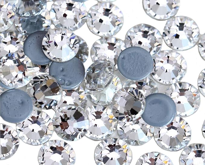 Jollin 144pcs Hotfix Rhinestones Flatback Crystal Rhinestones for Crafts Crafting Clothes Shoes DIY Decorations, SS40(8.4mm), Crystal