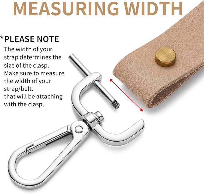 4PCS Detachable Snap Hook Swivel Clasp with Screw Bar, Multiple Sizes Hardware for Changing Bag Straps,Gold1