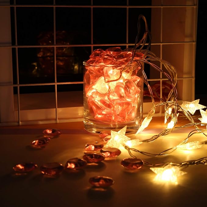 Tatuo 160 Pieces Acrylic Heart Decoration Valentine Gifts Heart Ornaments for Vase Fillers and Table Scatter, 0. 9 Inch(Pink)