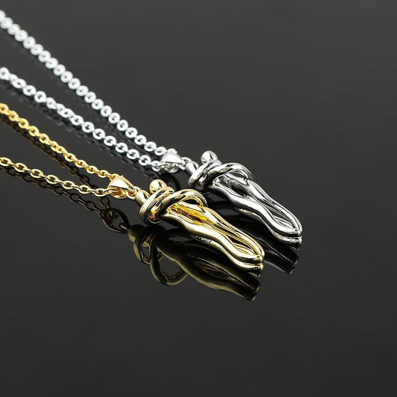 Eternal Hug, Cuddling Couple, Hug Me Couples, Lovers Charm Pendant Necklace, Anniversary, Birthday Women Jewelry, Hypoallergenic Combo Chain 18 inch, Ready to Gift (Pack of 2)