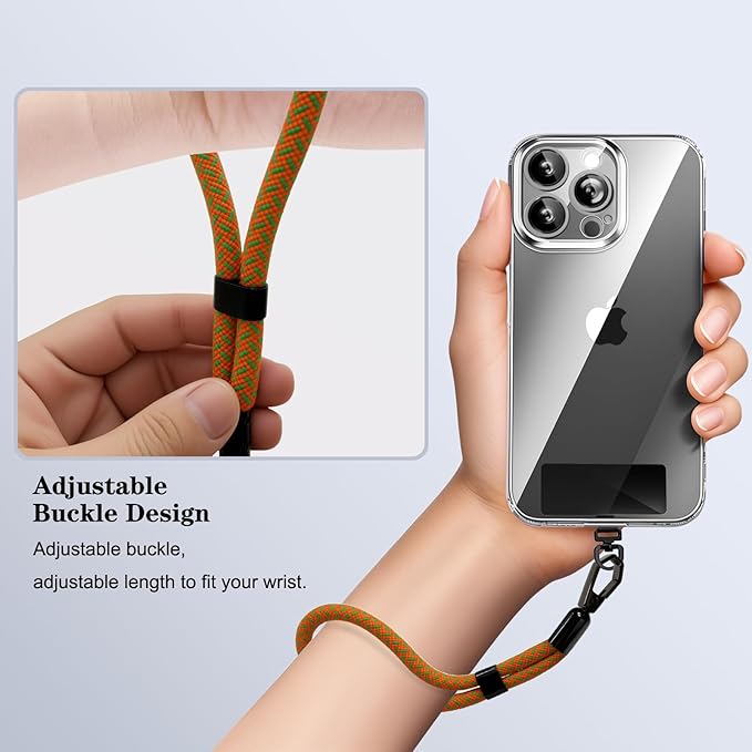 Phone Lanyard, 2 Pack Adjustable Cell Phone Lanyard Hand Phone Wrist Strap with Tether Tabs for Smartphones