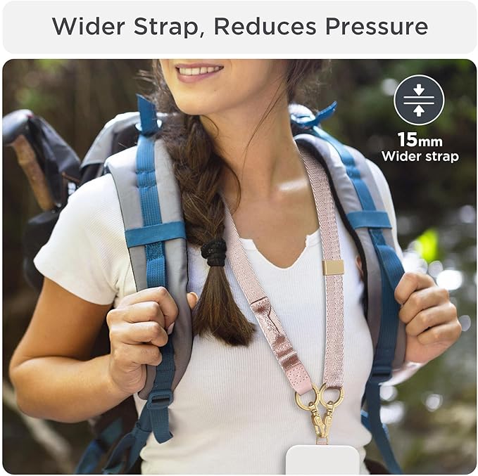 Phone Lanyard 2 in 1, Anti Theft Phone Strap Crossbody for Women, Adjustable Phone Wrist Strap