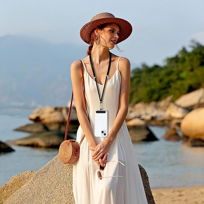 Phone Lanyard, Crossbody Multifuctional Lanyards Around the Neck,Wrist Strap Phone and Tether Pads Compatible with Most Smartphones