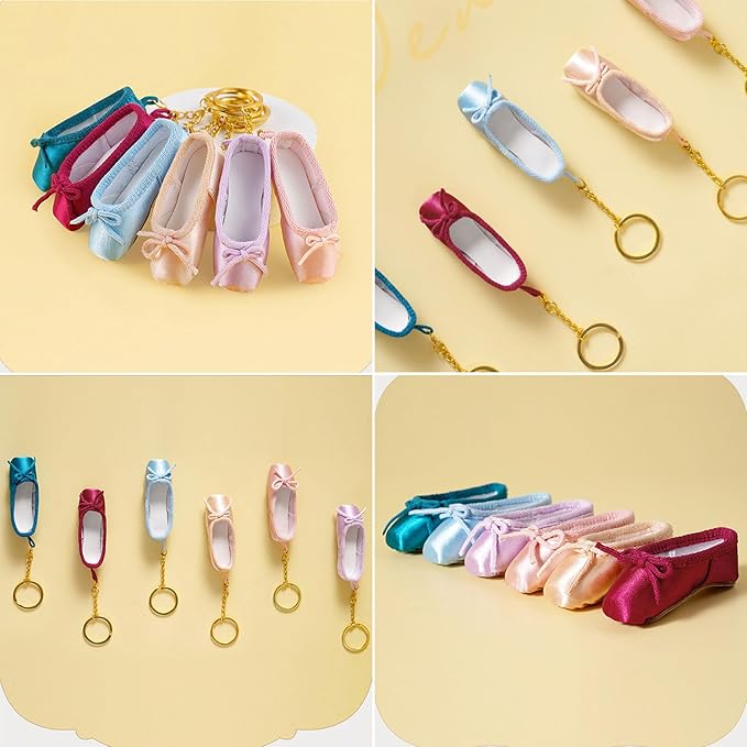 Appuivbt Ballet Shoe Keychain - Dance Keys Holder, Backpack Pendant Charm for Bags