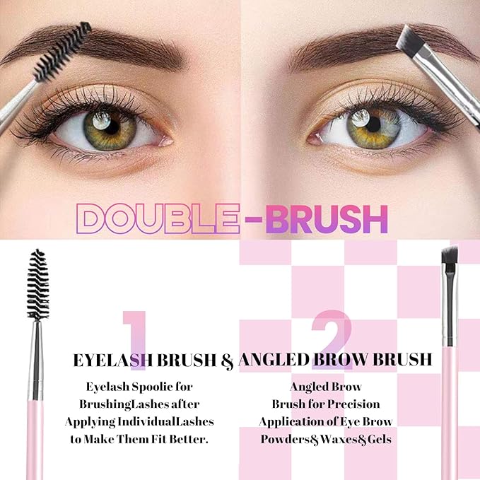 Qiveaory DIY Lash Extension Kit with 720pcs Lashes Clusters,1X/2X Magnification Compact Mirror with Light,Lash Bond and Seal,Eyelash Remover Tweezers Applicator Mascara Brush(10-18mm,30-60D Curl)