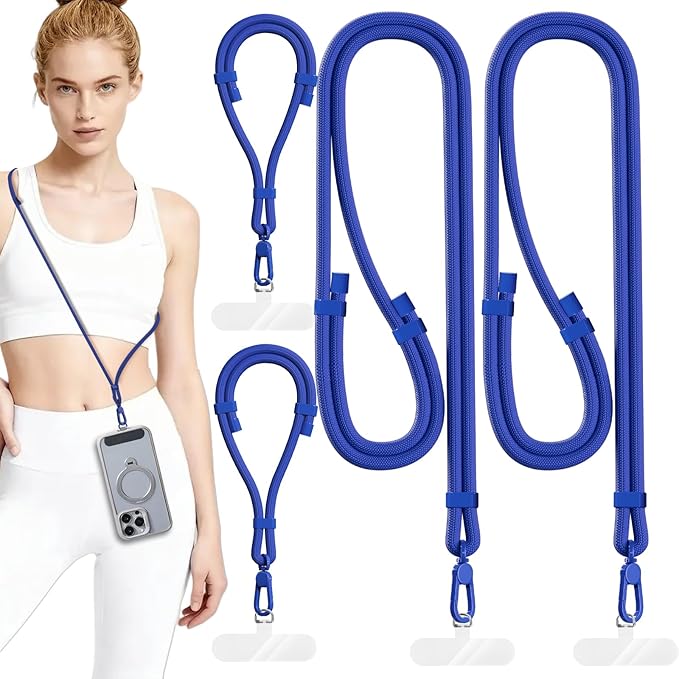 4 Pack Phone Lanyard & Wrist Strap, Cell Phone Lanyard for Around The Neck Adjustable Phone Strap for Most Smartphones