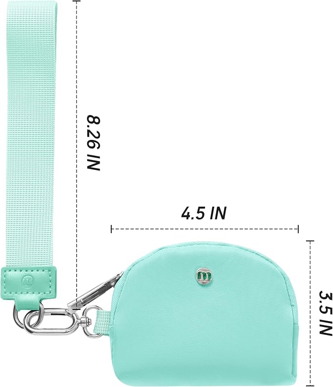Mum's Memory Mini Zip Around Wristlet Wallet for Women Dual Pouch Wristlet Portable Wallet Coin Purse Mini Women Coin Pocket