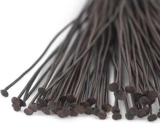 The Bead Chest Antiqued Brass 21 Gauge 3 Inch Head Pins (Approx 100 Pieces)