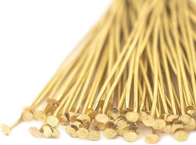 The Bead Chest Gold 21 Gauge 2 Inch Head Pins (Approx 100 Pieces)