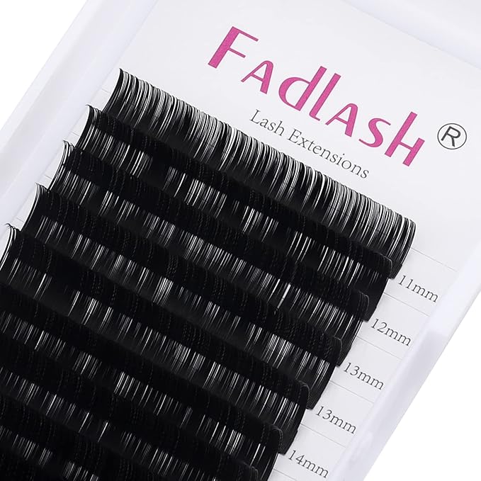 Lash Extension 0.15 Classic Eyelash Extensions J/B/C/CC/D/DD/LC/LD Curl Lash Extensions Individual Lash Extensions Mixed Length 11-19mm Professional Salon Use (0.15-D, 11-19mm)