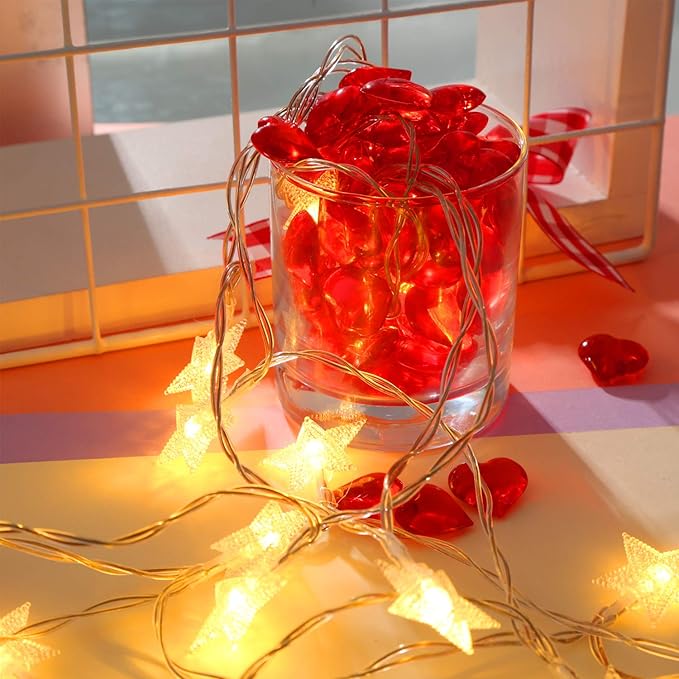 Tatuo 160 Pieces Acrylic Heart Decoration Valentine's Day Heart Ornaments for Vase Fillers and Table Scatter, 0.9 Inch (Red)
