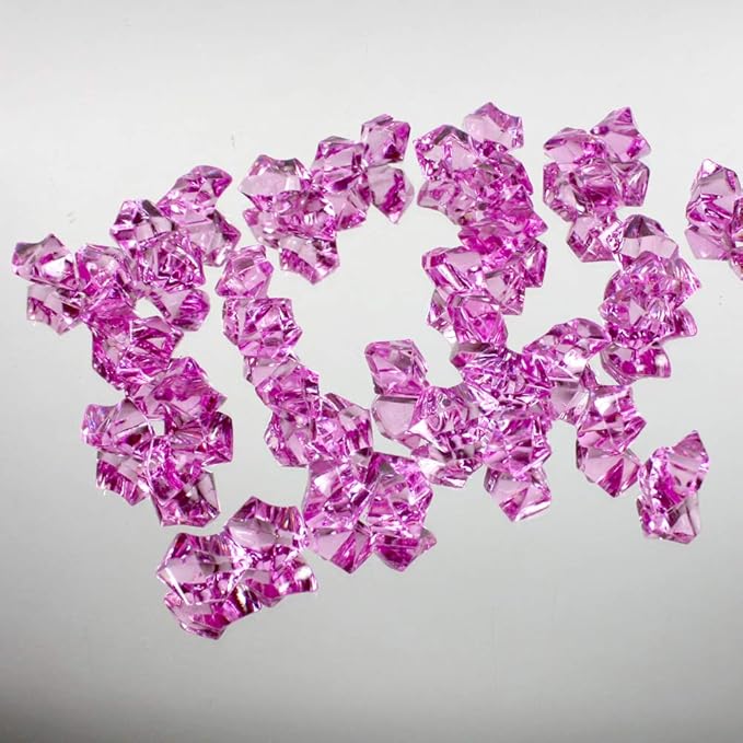 WGV Acrylic Ice Rock Crystals Treasure Gems for Table Scatters, Vase Fillers, Wedding, Banquet, Party, Event, Birthday Decor (Approx 150 pcs per Bag), 1 Box with 24 Bags, Lavender